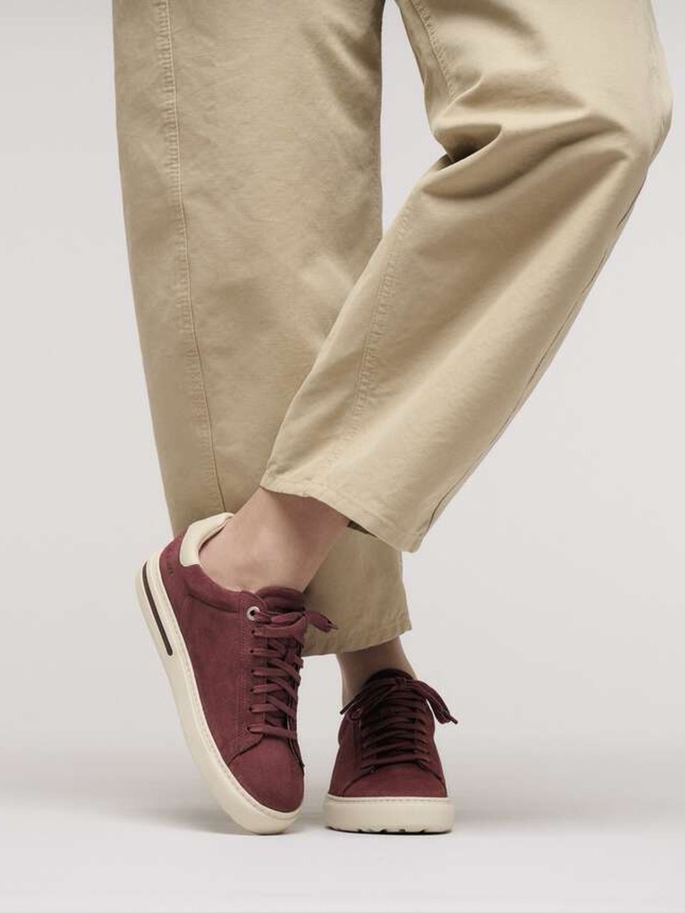 BIRKENSTOCK BEND LOW SUEDE SNEAKERS IN ZINFANDEL 42 11 W 9 M